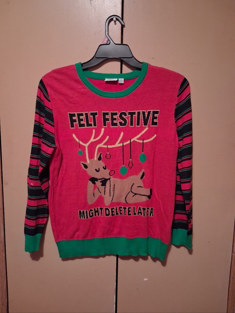 Might Fine Christmas Sweater Size Large